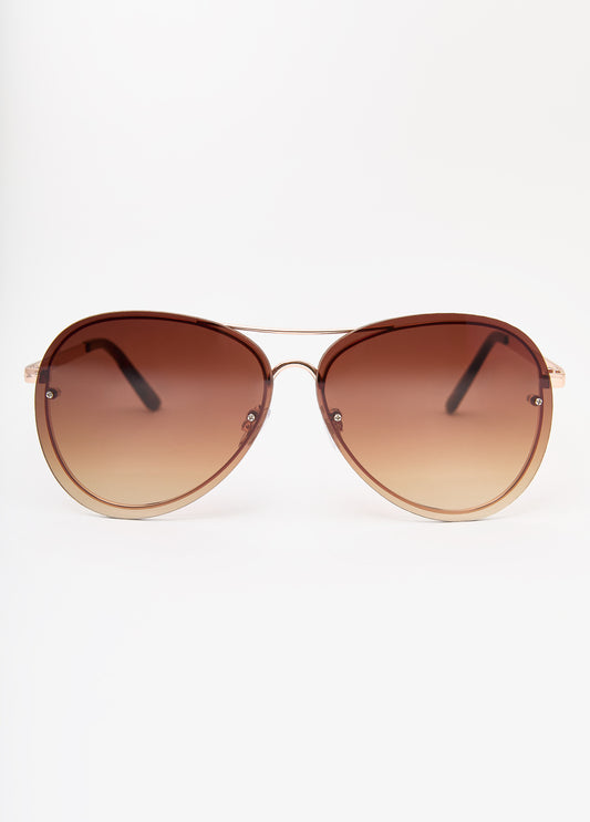 Rimless Aviator Sunglasses