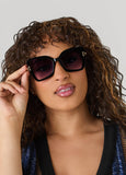Tinted Square Frame Sunglasses