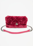 Quilted Faux Fur Shoulder Bag