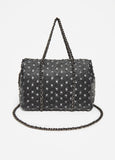 Distressed Denim Satchel