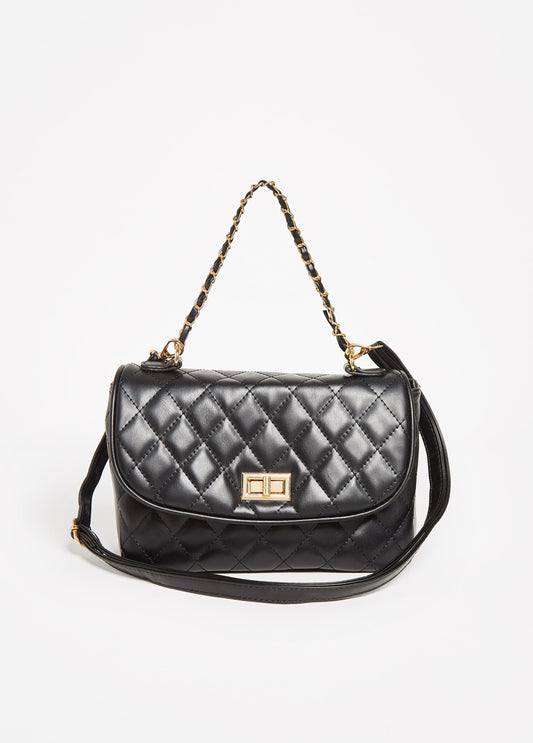 Chain Trimmed Quilted Flap Bag