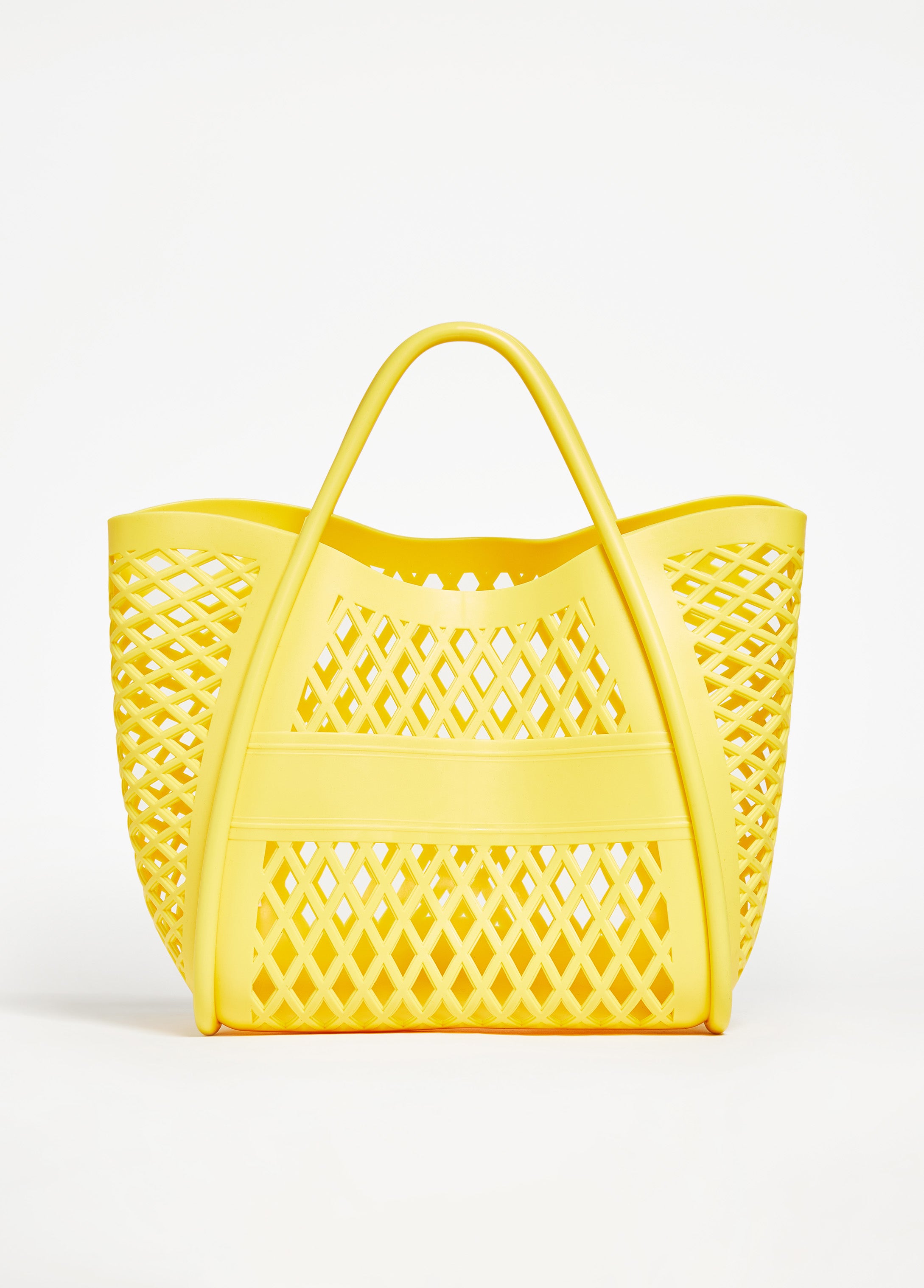 Trendy Shopping Tote Everyday Cutout Summer Bag Rubber Tote