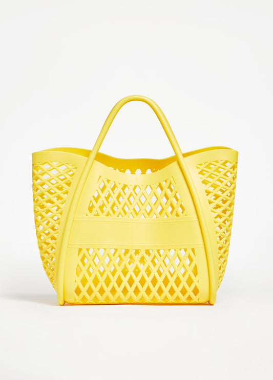 Trendy Shopping Tote Everyday Cutout Summer Bag Rubber Tote