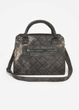 Distressed Denim Buckle Bag