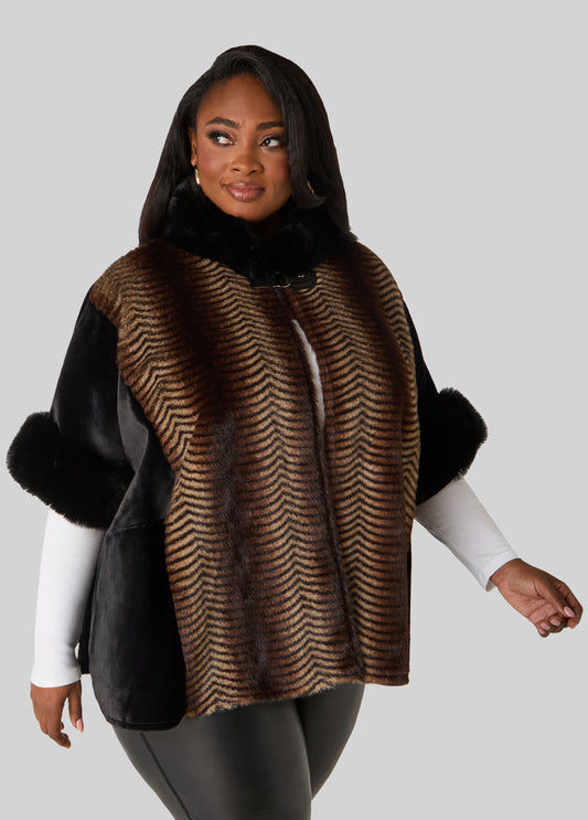 Plus Size Jessica McClintock Animal Ruana