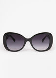 Chain Trim Round Frame Sunglasses