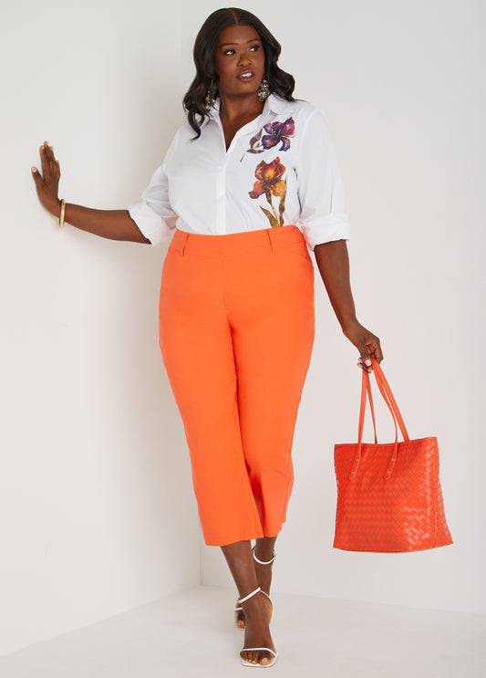 Woven Faux Leather Tote