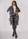 Fringed Brushed Plaid Ruana
