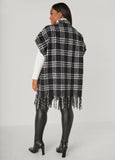 Fringed Brushed Plaid Ruana