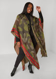Camo Jacquard Ruana
