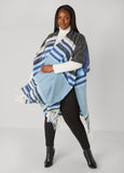 Fringed Striped Ruana
