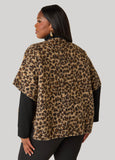 Boucle Leopard Print Ruana