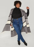 Colorblocked Brushed Kimono