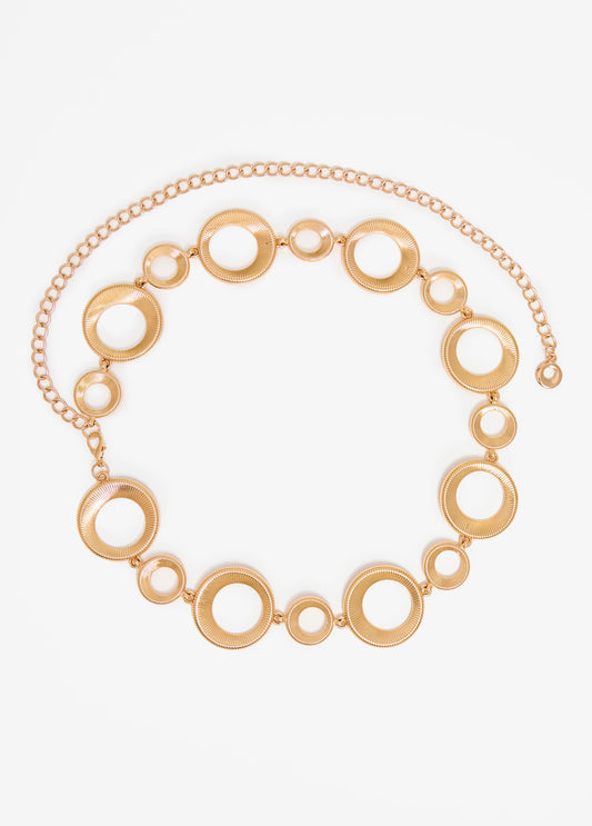 Gold Tone Ring Chain Belt