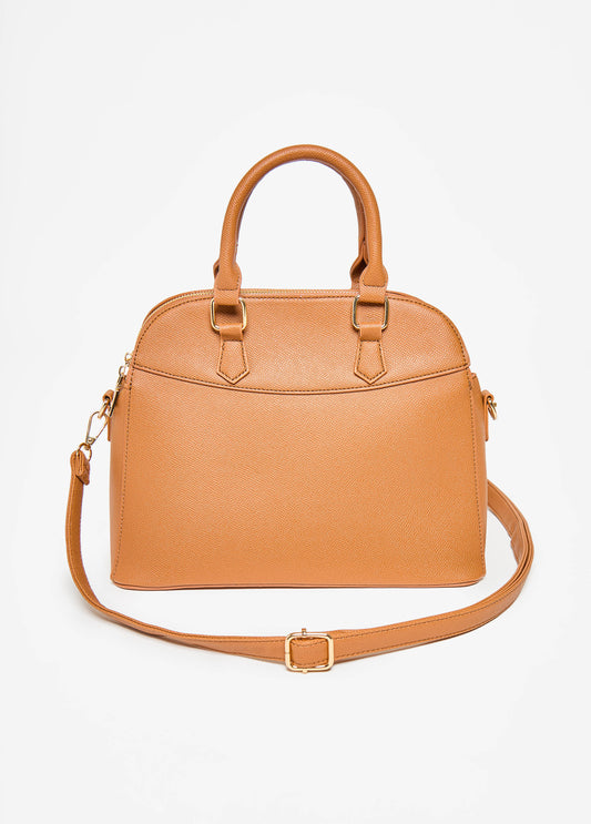 Faux Leather Satchel