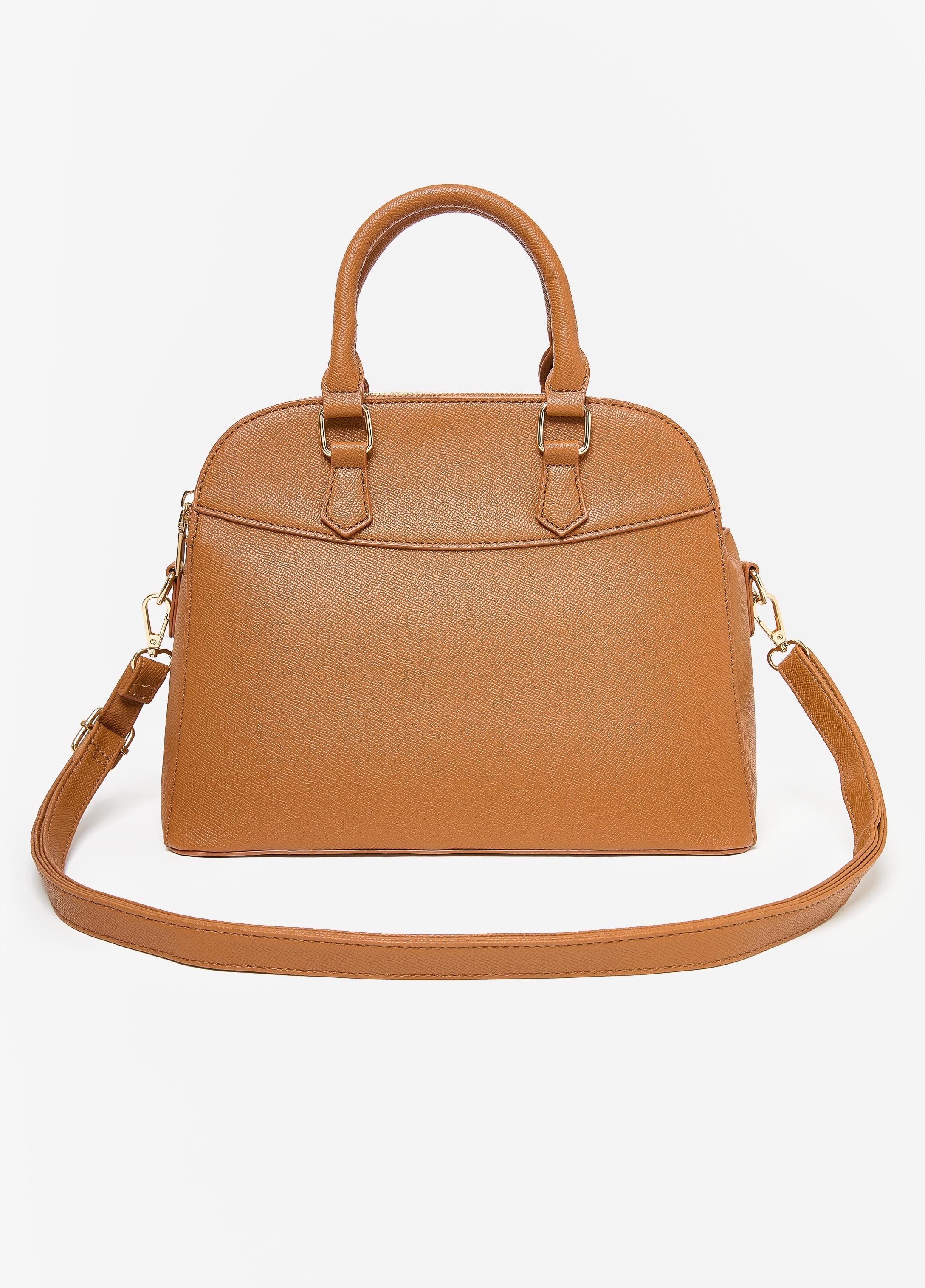 Faux Leather Satchel
