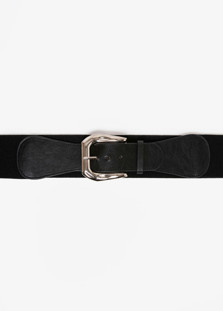 Hammered Silver Tone Buckle Belt – Ashley Stewart display picture 2