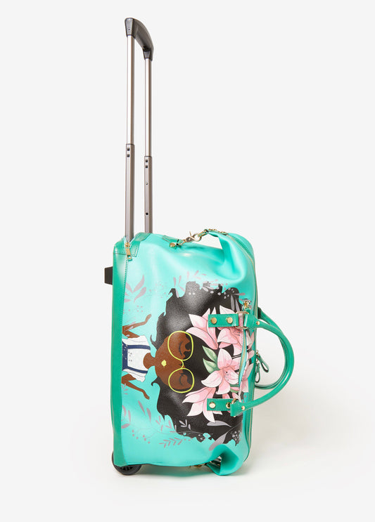 Trendy Designer Pardon My Fro™ Lily Roller Bag Travel Bag Essentials