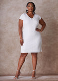 Plus Size Wedding Gown Bridal Fashion White Short Wedding Shift Dress	