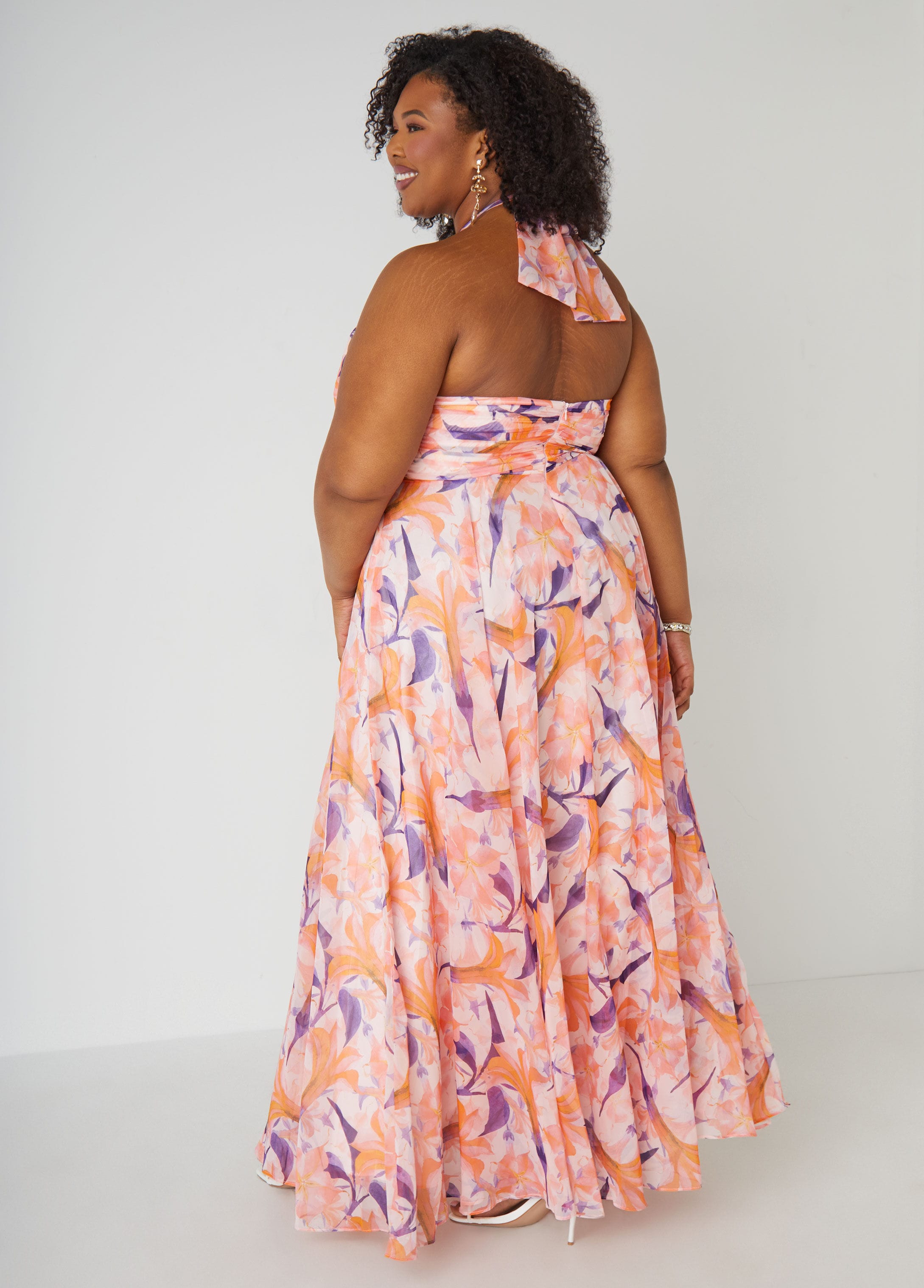 ashley stewart formal plus size dresses Plus Size Metallic Bridesmaid Gown Plus Size Bridal Fashion Ashley Stewart