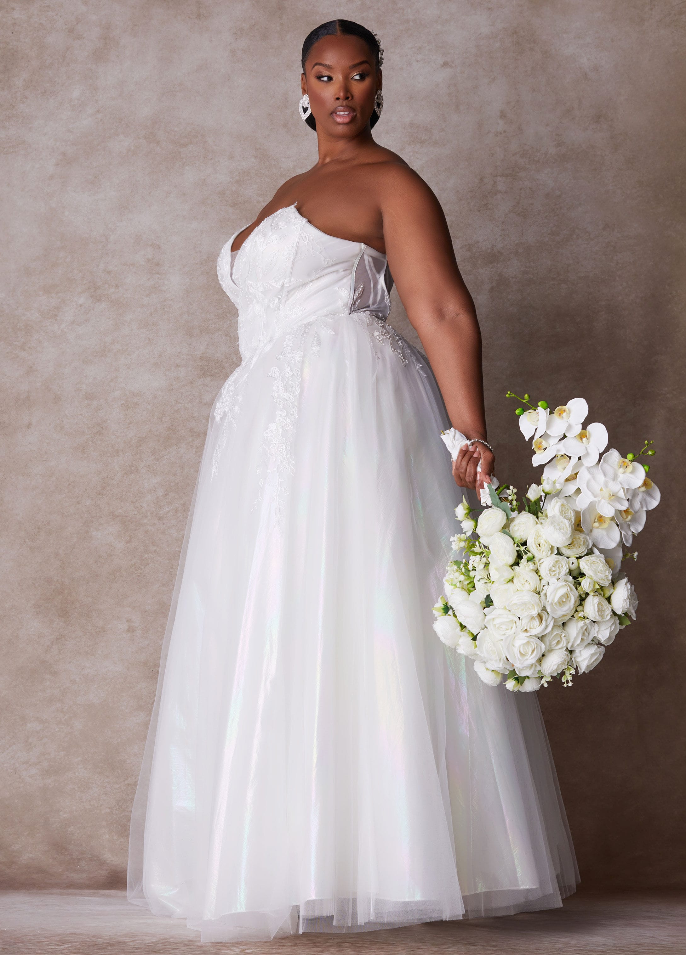 Plus Size Princess Wedding Gown Plus Size Strapless Bridal Gown – Ashley Stewart