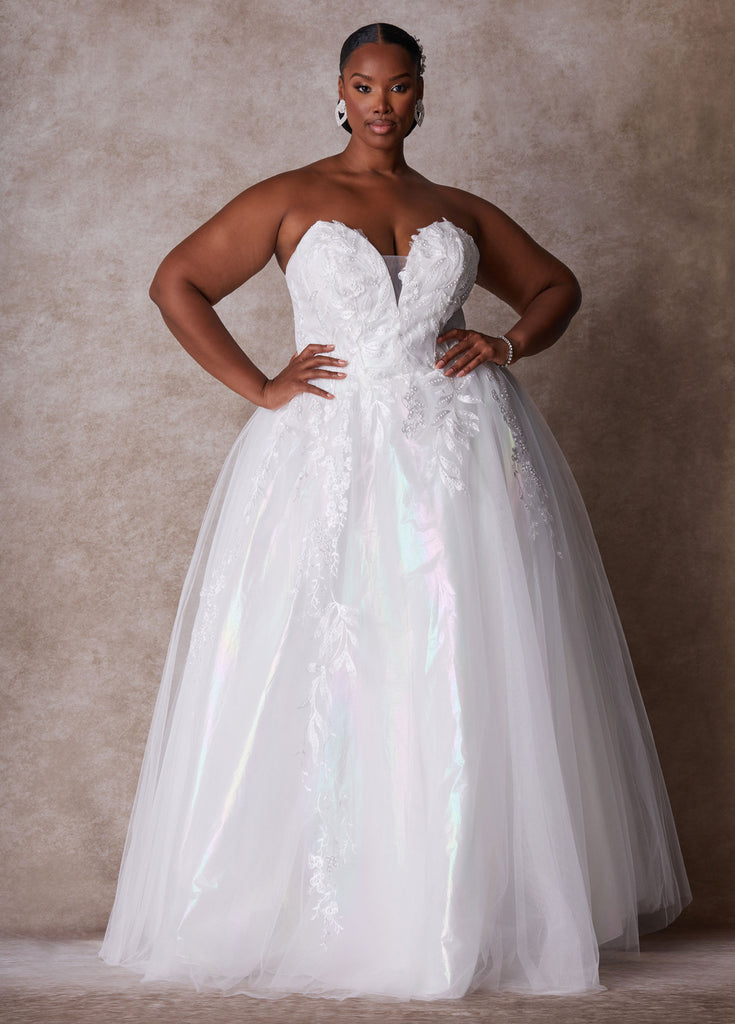 Plus Size Princess Wedding Gown Plus Size Strapless Bridal Gown – Ashley  Stewart