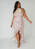 Metallic Halter Gown