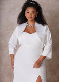 Plus Size Sateen Bridal Bolero