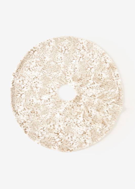 Printed Faux Fur Tree Skirt