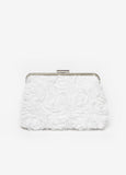 Trendy rosette clutch evening bags affordable luxury shoulder bag