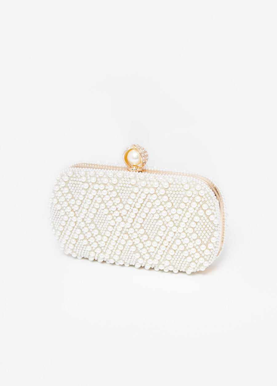 Faux Pearl Evening Bag