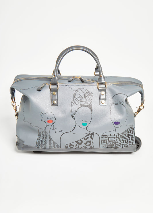 Pardon My Fro™ Mahogany Roller Bag