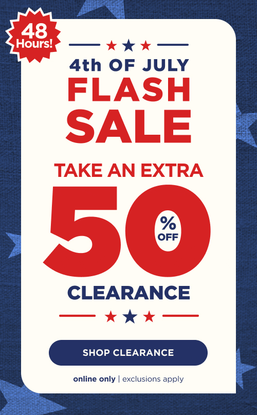Extra 50% Off Clearance