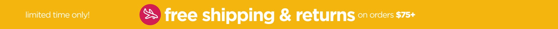 Free Shipping & Returns on orders $75+