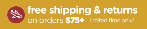 Free Shipping &amp; Returns  On  Orders $75+