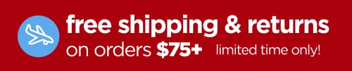 Free Shipping &amp; Returns  On  Orders $75+