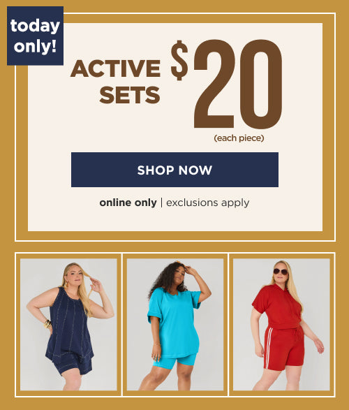 Active Sets $20 each piece. Shop Now