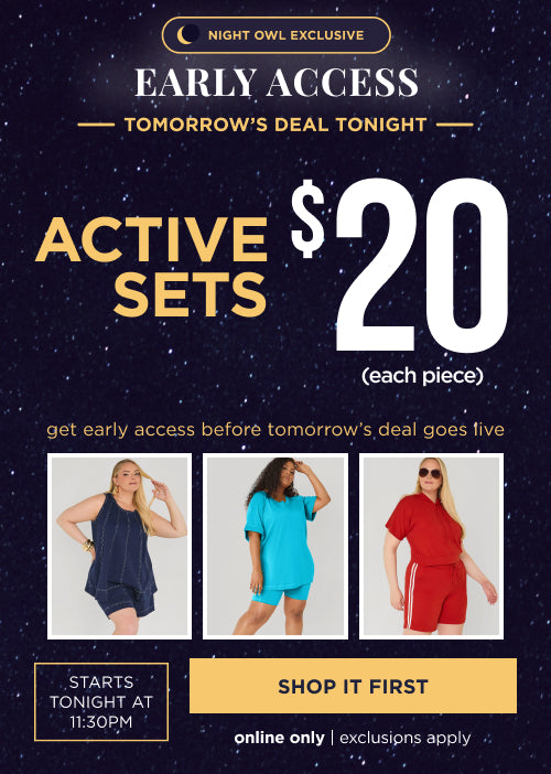 Active Sets $20 each piece. Shop Now