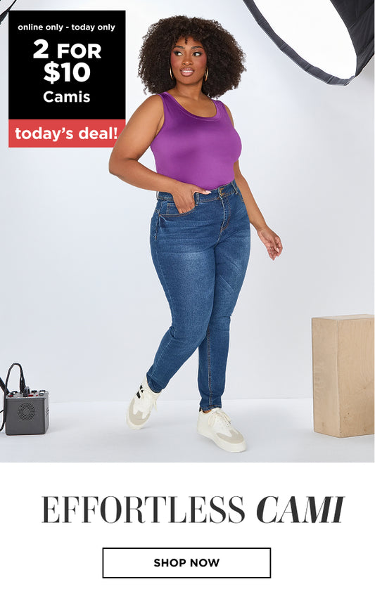 Online only. Today only. 2 for $10 camis