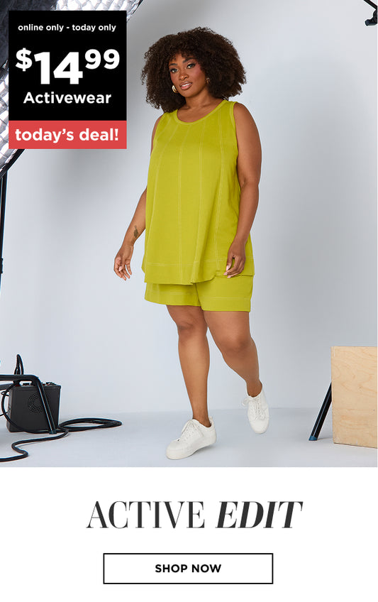 Online only. Today only! $14.99 activewear