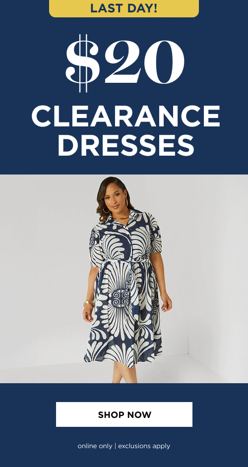 Online Only. $20 Clearance Dresses