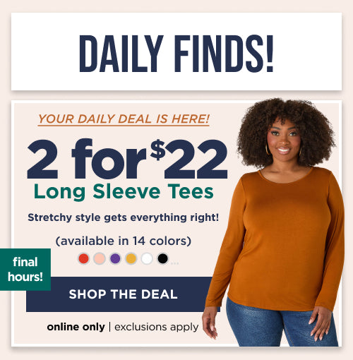 DAILY DEAL: 2 for $22 long sleeve tees