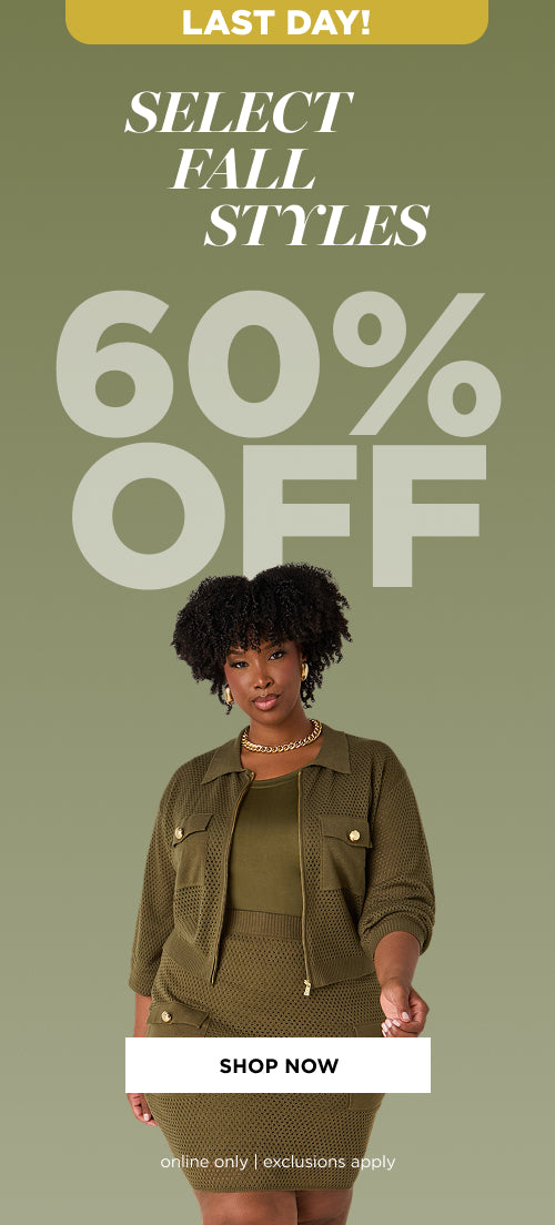 60% off Select Fall Styles