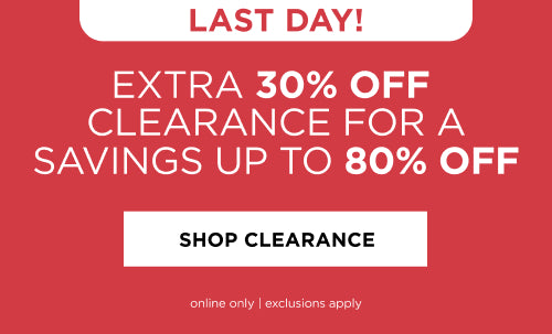 Extra 30% off Clearance