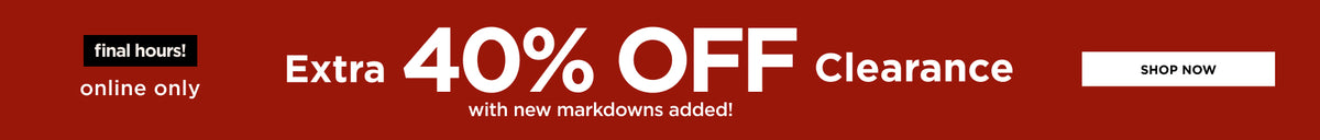 Extra 40% off Clearance