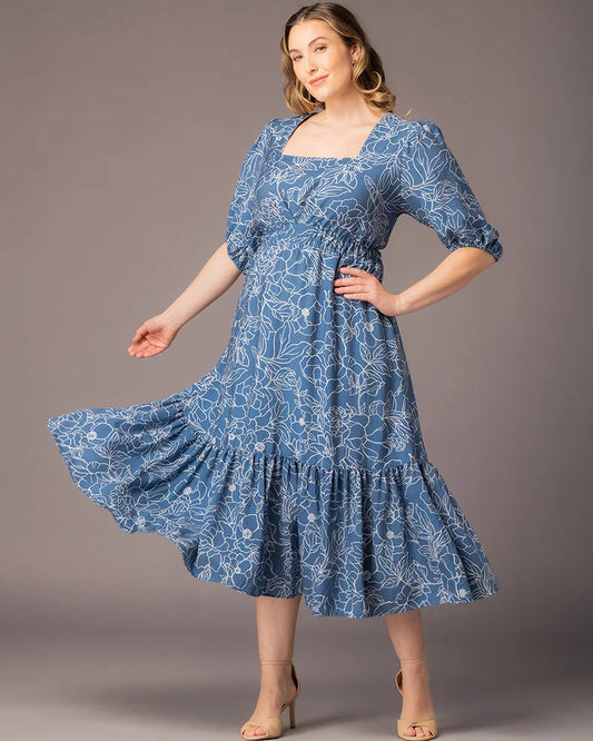 Bailey Floral Square Neck Midaxi Dress