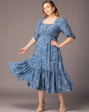 Bailey Floral Square Neck Midaxi Dress