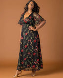 Embroidered Elegance Evening Gown