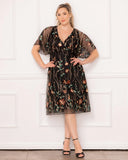 Sonnet Embroidered Cocktail Dress