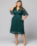 Starry Sequined Lace Cocktail Dress